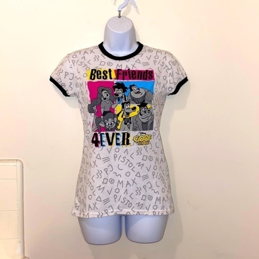 Women’s Disney Parks Goof Troop Ringer “Best Friends 4Ever” Graphic Tee